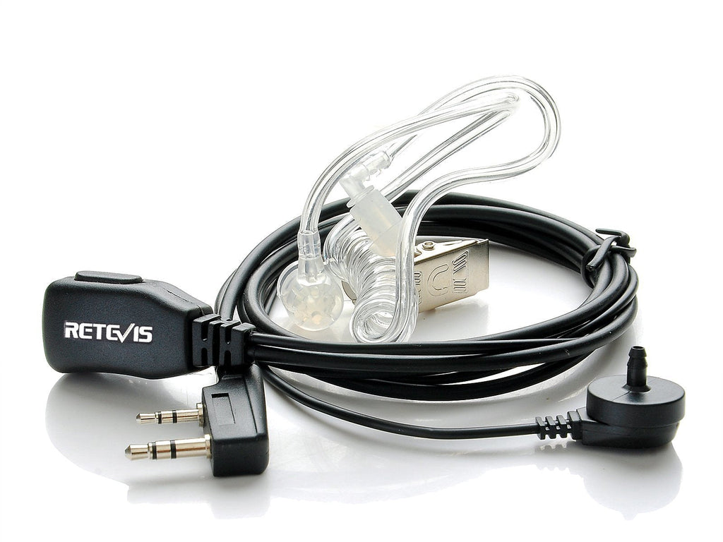 [AUSTRALIA] - Retevis 2 Pin PTT Mic Covert Acoustic Tube Earpiece Headset for Kenwood PUXING Baofeng UV-5R UV-5RA 888S Retevis H777 RT7 RT21(1 Pack) 