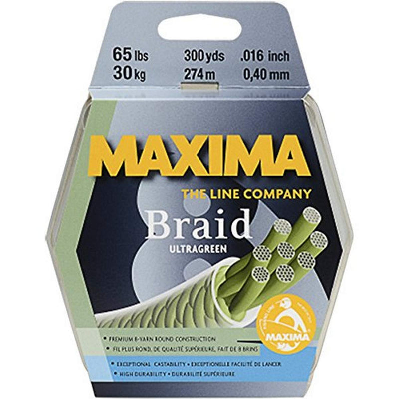 Maxima Braid 8 Fishing Line, 300 Yard Spool Yellow 50 lb. - BeesActive Australia