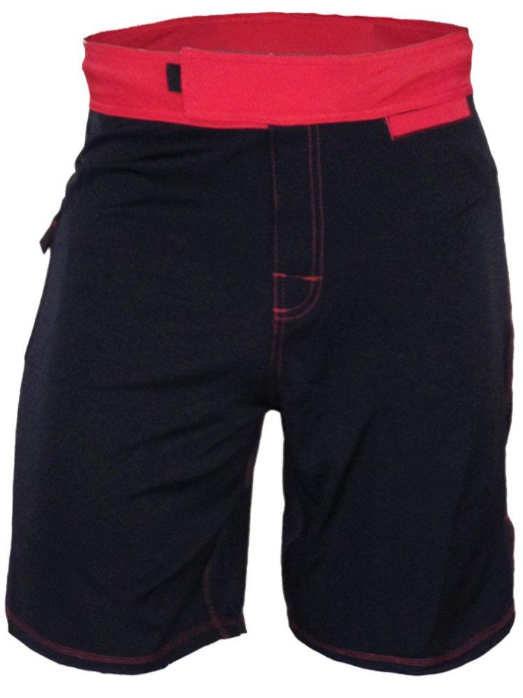 [AUSTRALIA] - Epic MMA Gear WOD Shorts for Men with Pockets 10" Inseam - Agility 1.0 Black/Red 40 