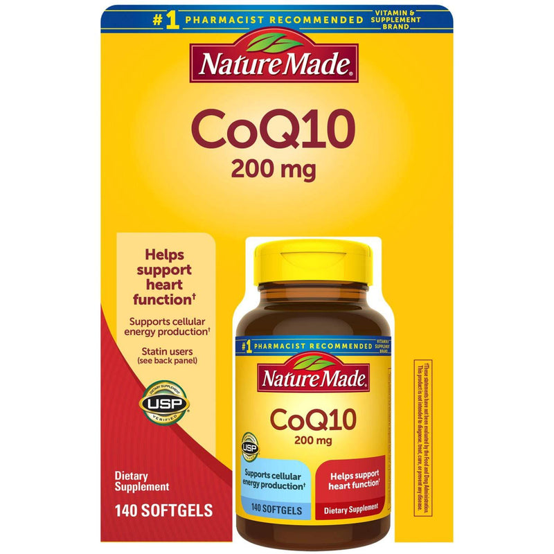 Nature Made Coq10 200 Mg, Naturally Orange, Value Size,140 Count Softgels - BeesActive Australia