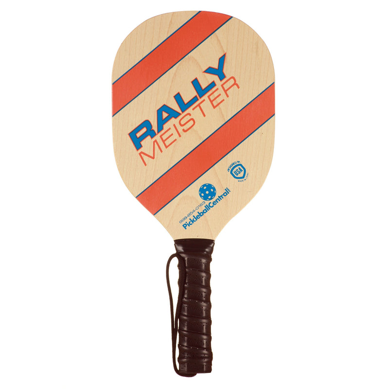 Pickleball Paddle | Rally Meister Beginner Pickle Ball Paddle | Wood Paddle with Comfort Cushion Grip & Safety Strap | USAPA Approved | Lightweight and Durable | Great Fun for All Ages - BeesActive Australia