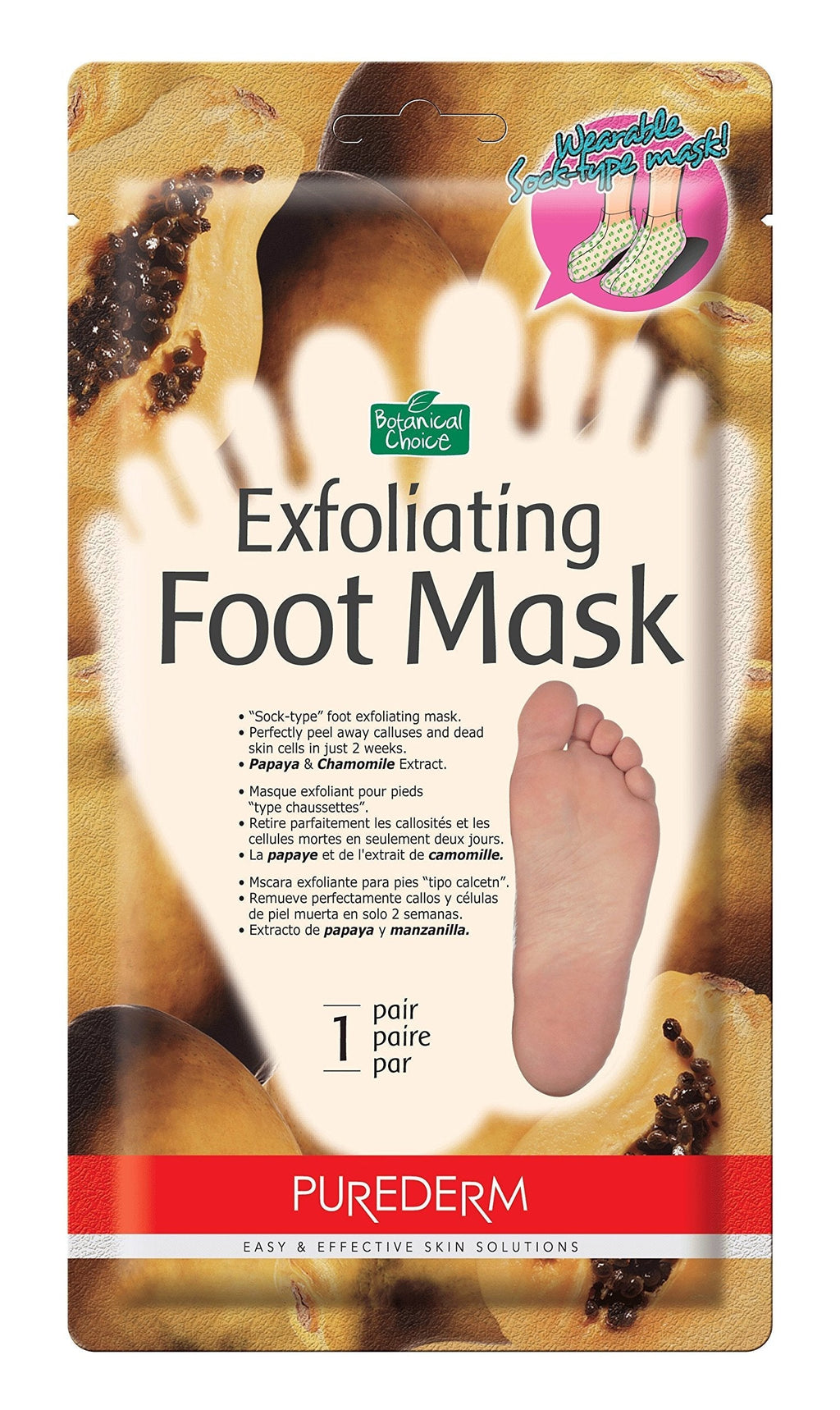 Purederm Exfoliating Foot Mask - Peels Away Calluses and Dead Skin in 2 Weeks! (10 Pack (10 Treatments), Regular) - BeesActive Australia