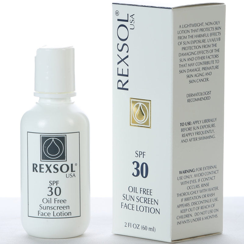 REXSOL SPF 30 Oil Free Sunscreen Face Lotion | With Vitamin C, Vitamin E & Vitamin A | Provides total reinforced protection against UVA and UVB rays | Fights premature aging. (60 ml / 2 fl oz) - BeesActive Australia