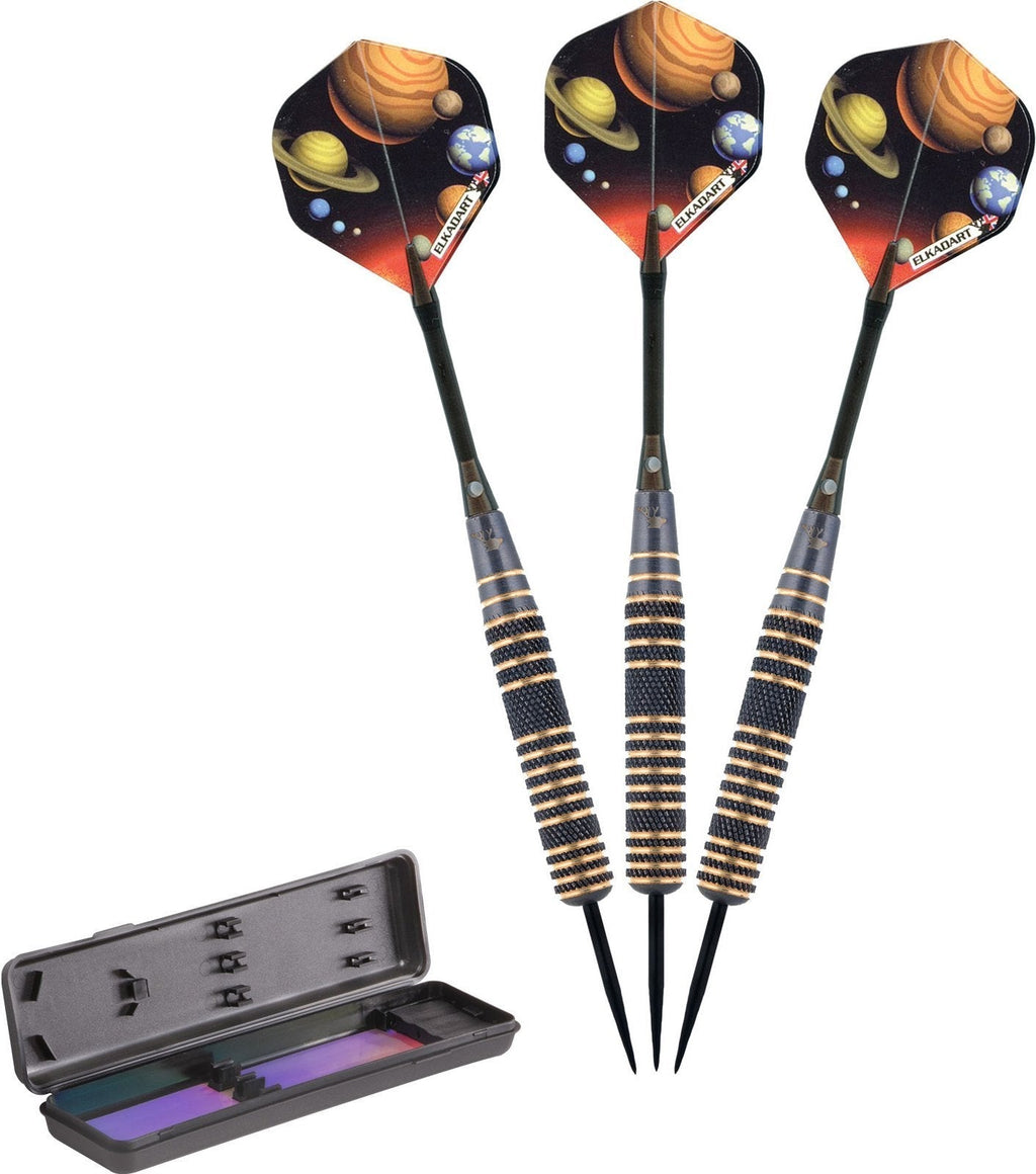 [AUSTRALIA] - Elkadart Orbital Steel Tip Darts with Storage/Travel Case 24 Grams 