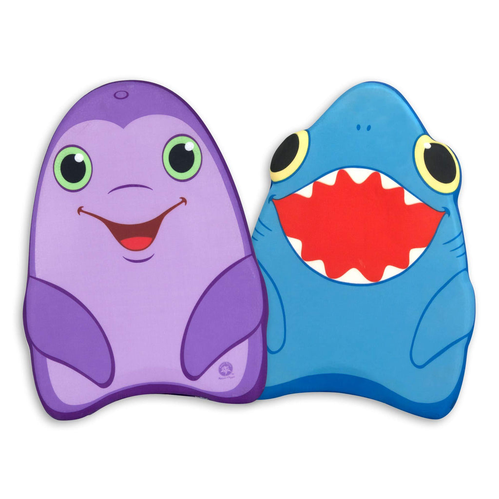 [AUSTRALIA] - Melissa & Doug Sunny Patch Dolphin and Shark Kickboards - Learn-to-Swim Pool Toys (Set of 2) 