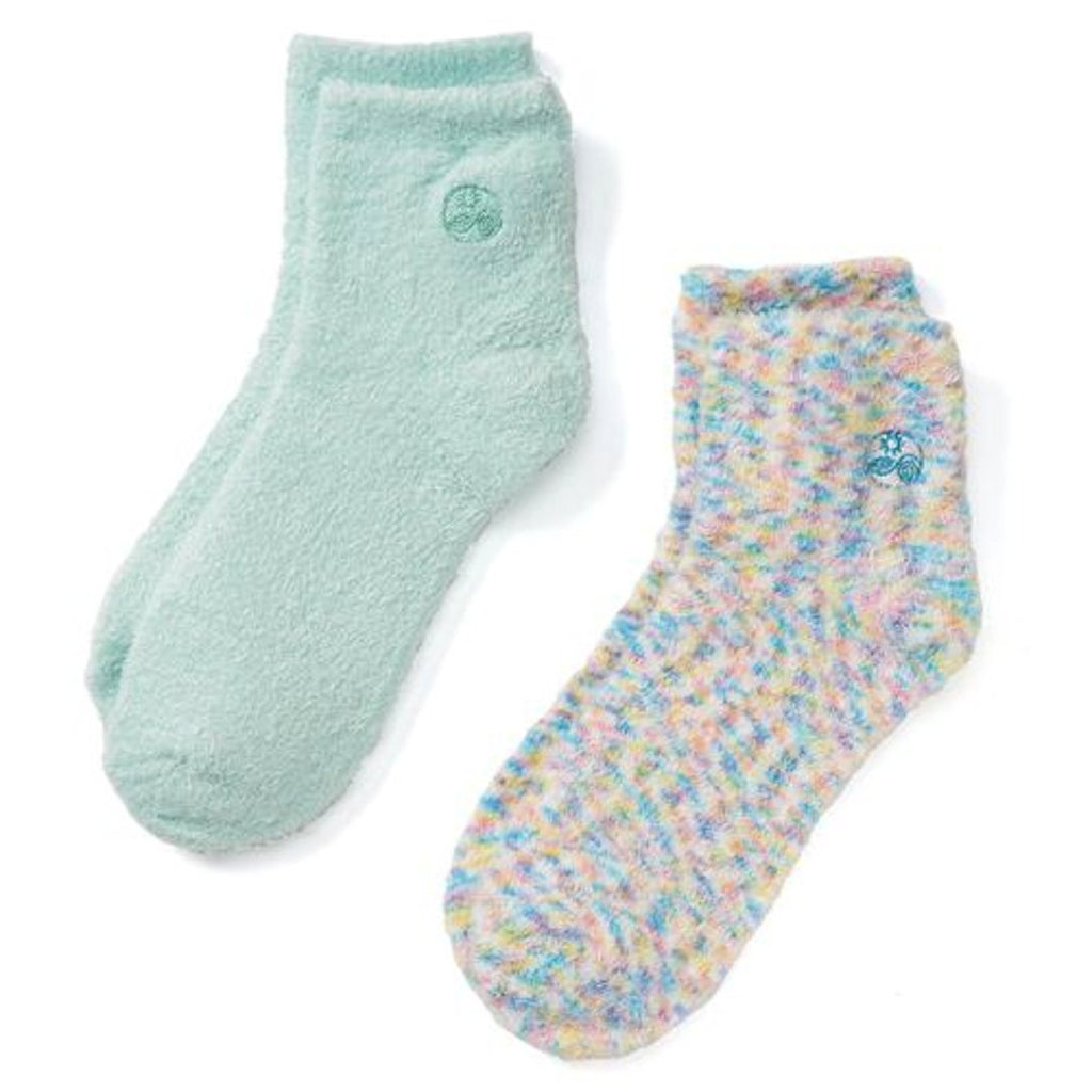 Earth Therapeutics Aloe Socks - Double Pack Socks - Confetti Green - 2 Pairs - BeesActive Australia