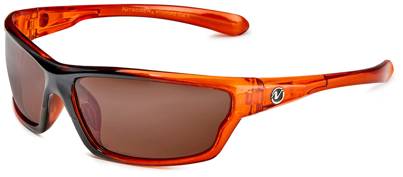 Polarized Wrap Around Sport Sunglasses for Men Women UV400 Sports Sun Glasses Crystal Orange | Brown - BeesActive Australia