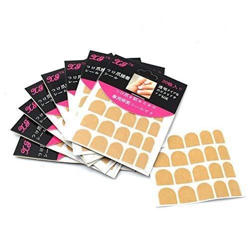 iNewcow 10 Sheets False Nail Tips Adhesive Glue Double-Sided Clear Tape Nail Art Stickers - BeesActive Australia