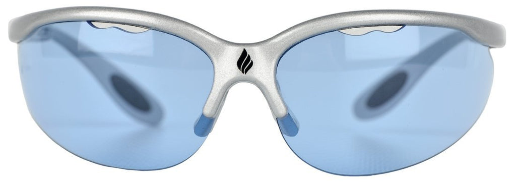 [AUSTRALIA] - Ektelon More Game Air Racquetball Eyewear-Silver/Blue Lenses 