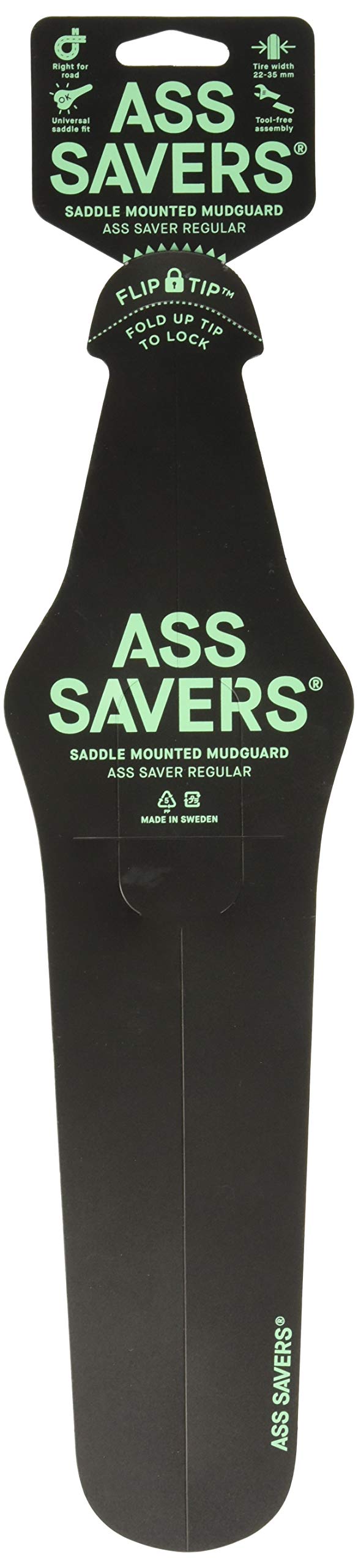 Ass Savers Smartass Bicycle Rain Fender Black - BeesActive Australia