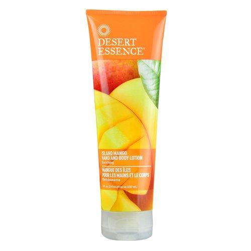 Desert Essence Island Mango Hand & Body Lotion - 8 Fl Ounce - Enriching - Aloe Vera - Jojoba & Coconut Oil - Shea Butter - Delightful Scent - Moisturizes & Refreshes Skin 8 Fl Oz (Pack of 1) - BeesActive Australia