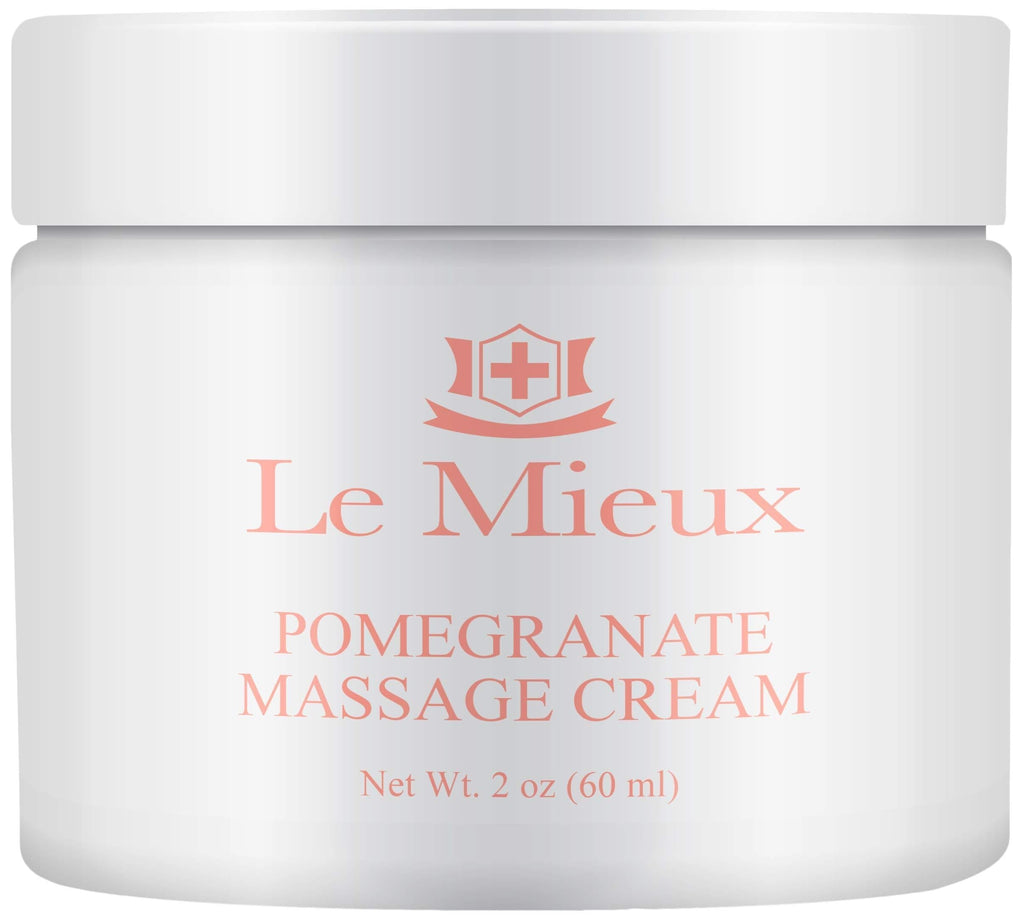 Le Mieux Pomegranate Massage Cream - Aromatic Moisturizing Neck & Face Massage Cream with Algae, Hyaluronic Acid & Botanical Oils, No Parabens or Sulfates (2 oz / 60 ml) - BeesActive Australia