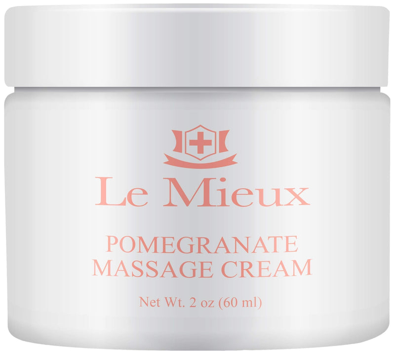 Le Mieux Pomegranate Massage Cream - Aromatic Moisturizing Neck & Face Massage Cream with Algae, Hyaluronic Acid & Botanical Oils, No Parabens or Sulfates (2 oz / 60 ml) - BeesActive Australia