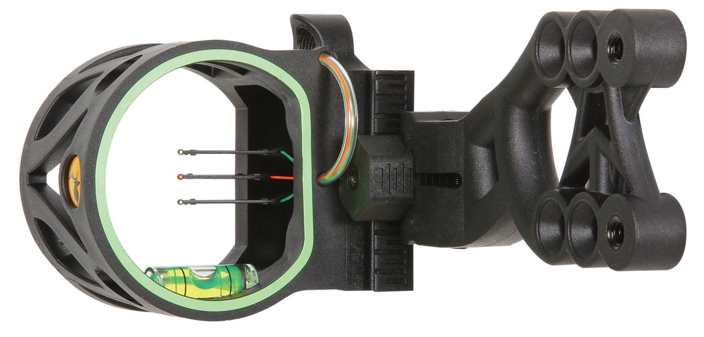 Trophy Ridge Mist Sight with Green Hood Accent for Quicker Sight Acquisition and Reversible Mount Design for Use with Left and Right-hand Bows , Black - BeesActive Australia