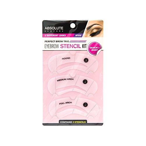 GENX Womens 3 Style for Perfect Eyebrow Stencil Kit NF058 (One Size) - BeesActive Australia
