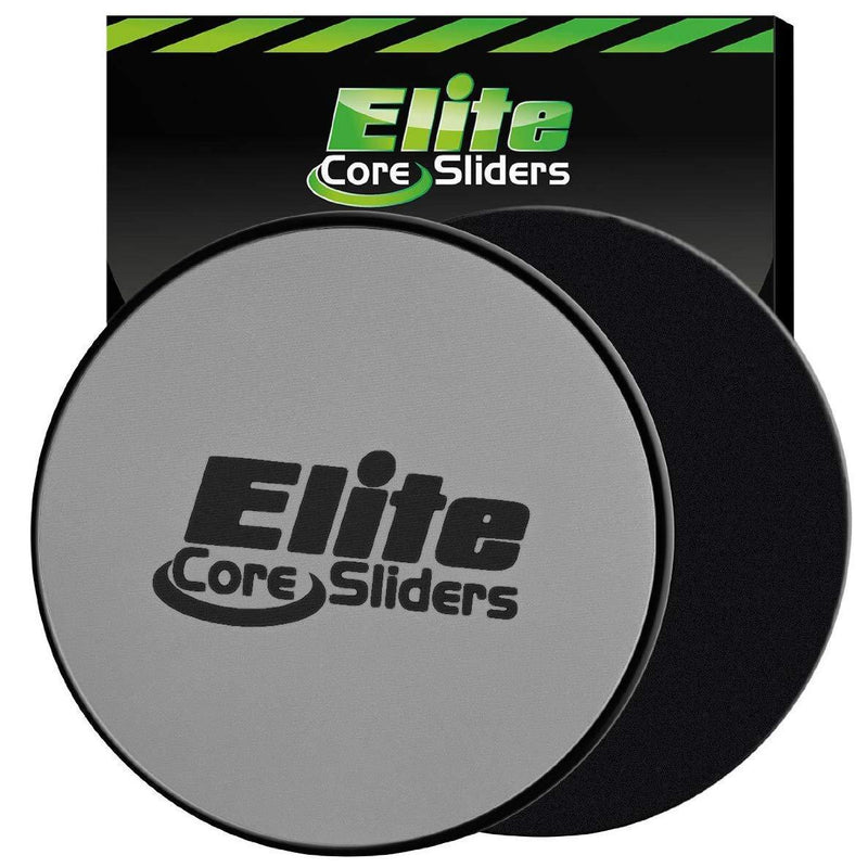 Elite Sportz Equipment Core Exercise Sliders - 2 Dual Sided Gliding Discs for Carpet & Hardwood Floors, Full Body Workout, Compact for Travel or Home Black - BeesActive Australia