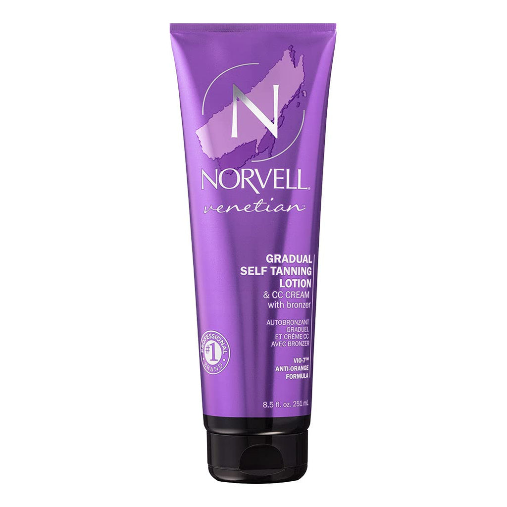 Norvell Venetian Sunless CC Tanning Color Extender Moisturizing Lotion with Violet and Brown Tone Instant Bronzers, 8.5 fl.oz 8.5 Fl Oz (Pack of 1) - BeesActive Australia