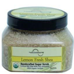 Sugar Scrub USDA Organic and Vegan, Lemongrass Body Scrub with Shea Butter, Refreshing, Gentle Exfoliant, Great for Rough, Dry Skin, Feet and Elbows, Coconut Oil and Avocado Oil, 8oz 8 Ounce - BeesActive Australia