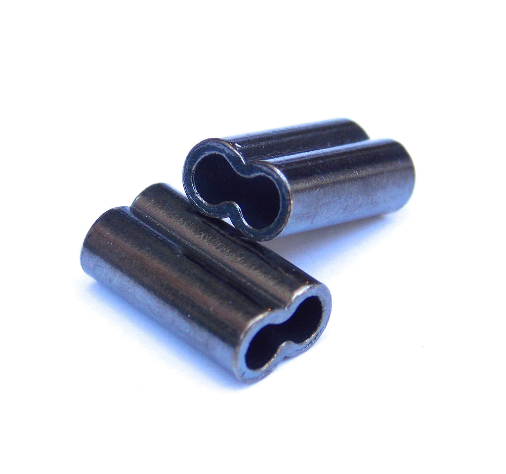 [AUSTRALIA] - Copper Double Barrel Crimp Sleeves 1.9mm x 14mm - 100 Pieces 