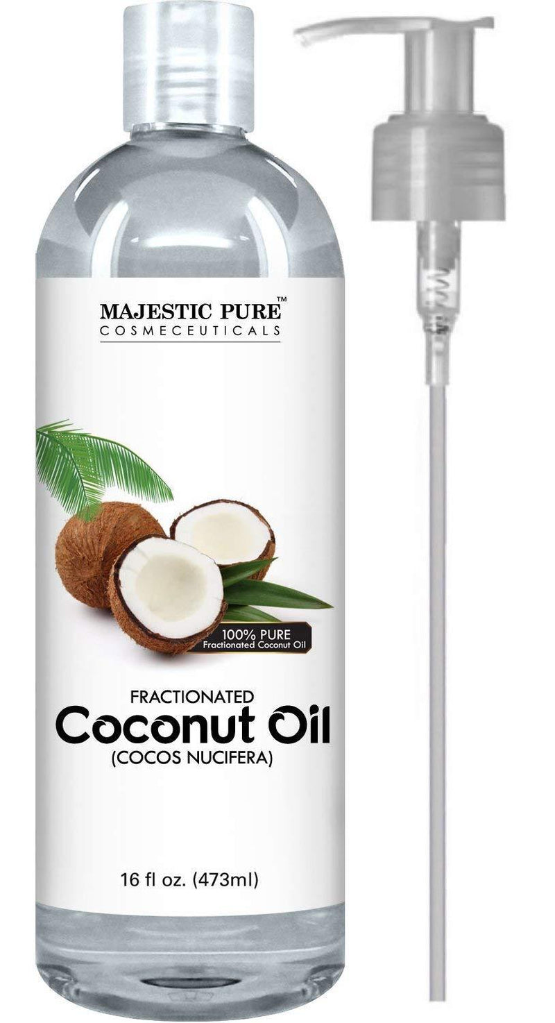 Majestic Pure Fractionated Coconut Oil - Relaxing Massage Oil, Liquid Carrier Oil for Diluting Essential Oils - Skin, Lip, Body & Hair Oil Moisturizer & Softener - 16 fl oz 1 - BeesActive Australia