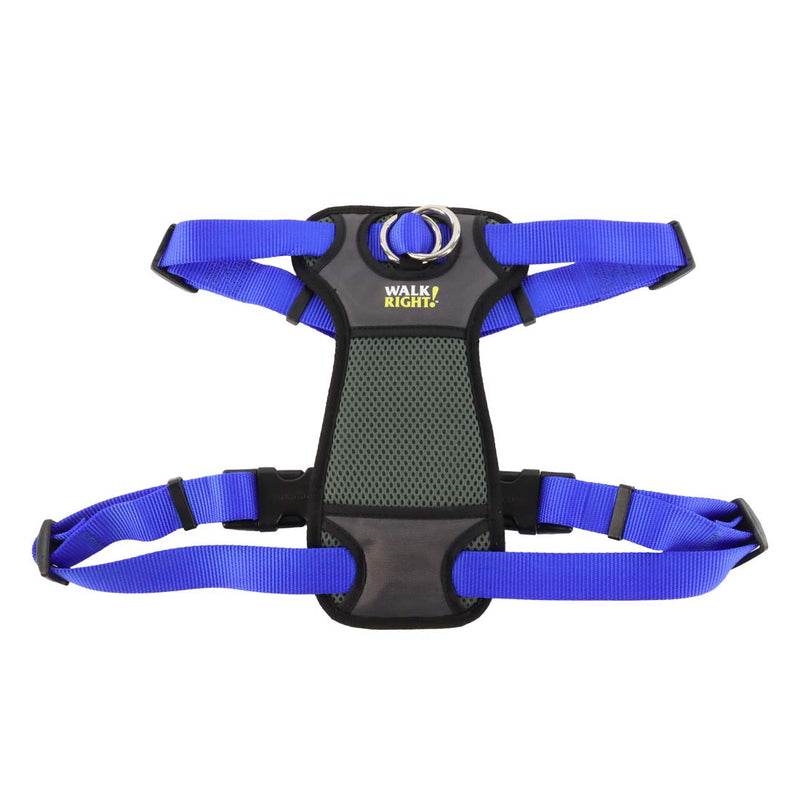 Coastal - Walk Right - Front-Connect Padded Dog Harness MED (20"-30") (Pack of 1) Blue - BeesActive Australia