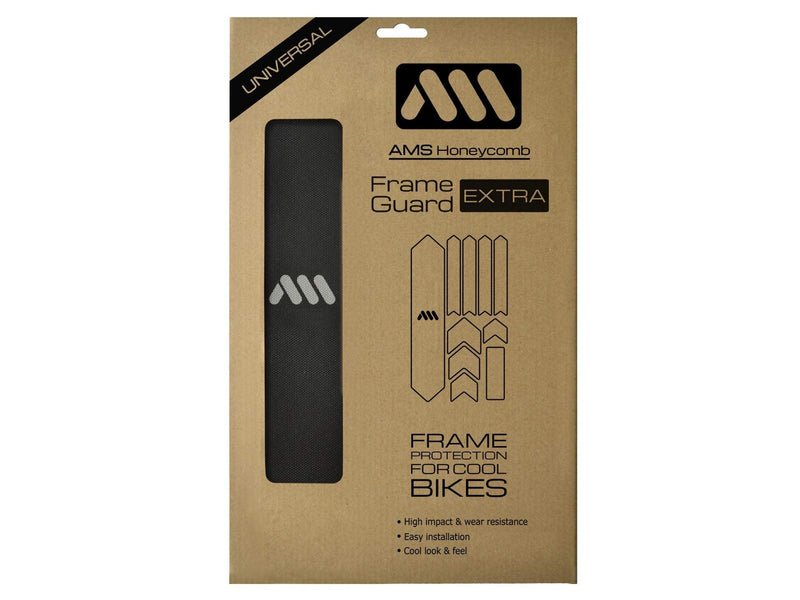 All Mountain Style AMS High Impact Frame Guard Extra Solid Protects your bike from scratches and dings Black/Silver - BeesActive Australia