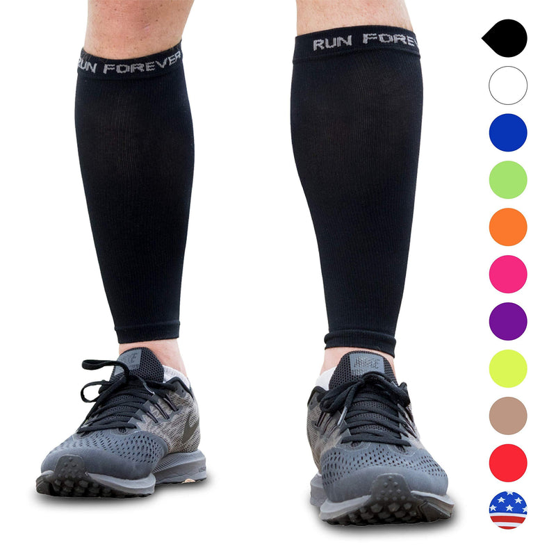 [AUSTRALIA] - Calf Compression Sleeves - Leg Compression Socks for Runners, Shin Splint, Varicose Vein & Calf Pain Relief - Calf Guard Great for Running, Cycling, Maternity, Travel, Nurses Black Medium 