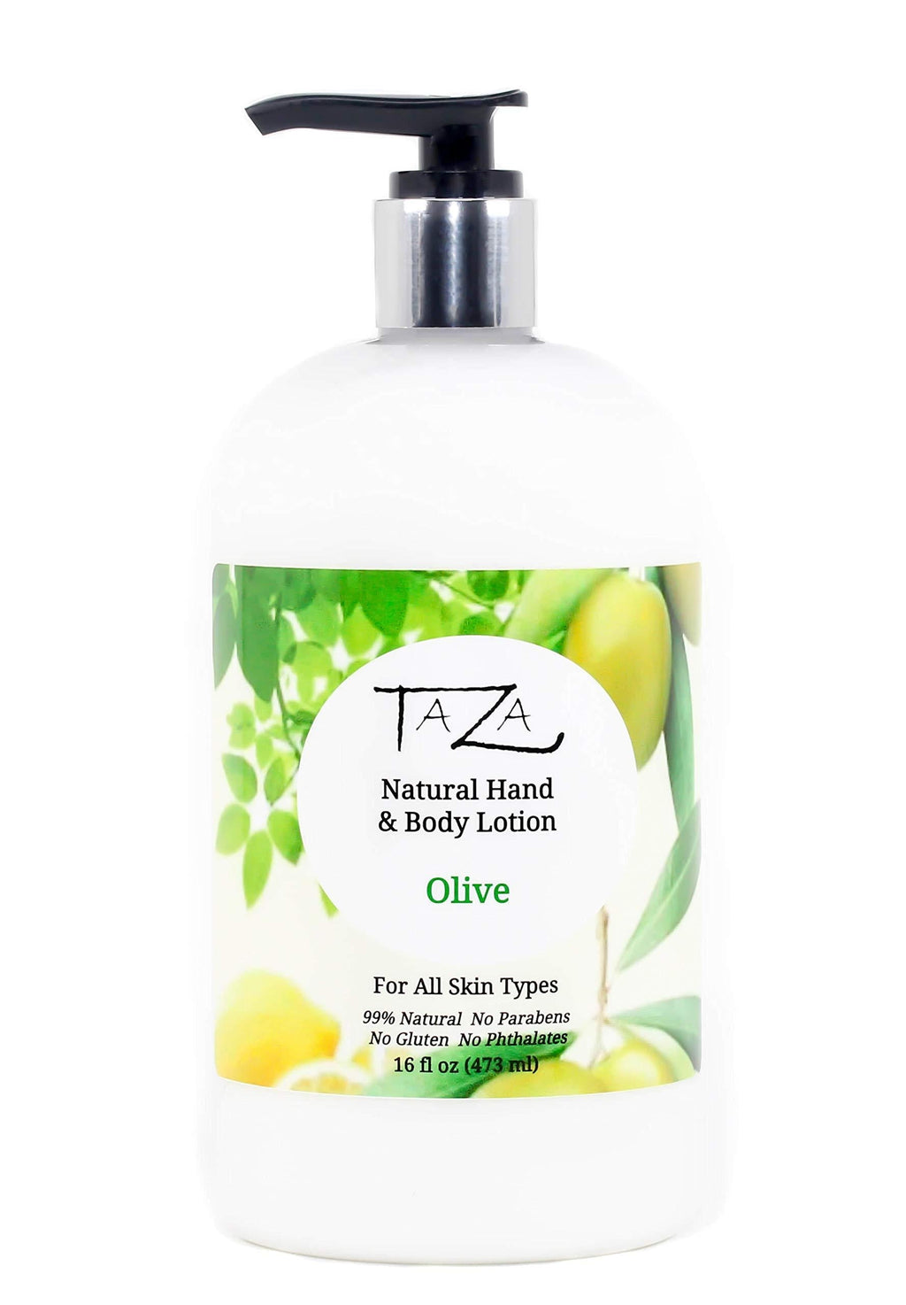 Premium Taza Natural Olive Hand & Body Lotion, 16 fl oz (473 ml) ♦ Leaves Your Skin Smooth, Soft & Glowing ♦ Contains: Sunflower Seed Oil, Shea Butter, Coconut Oil, Sweet Almond Oil - BeesActive Australia