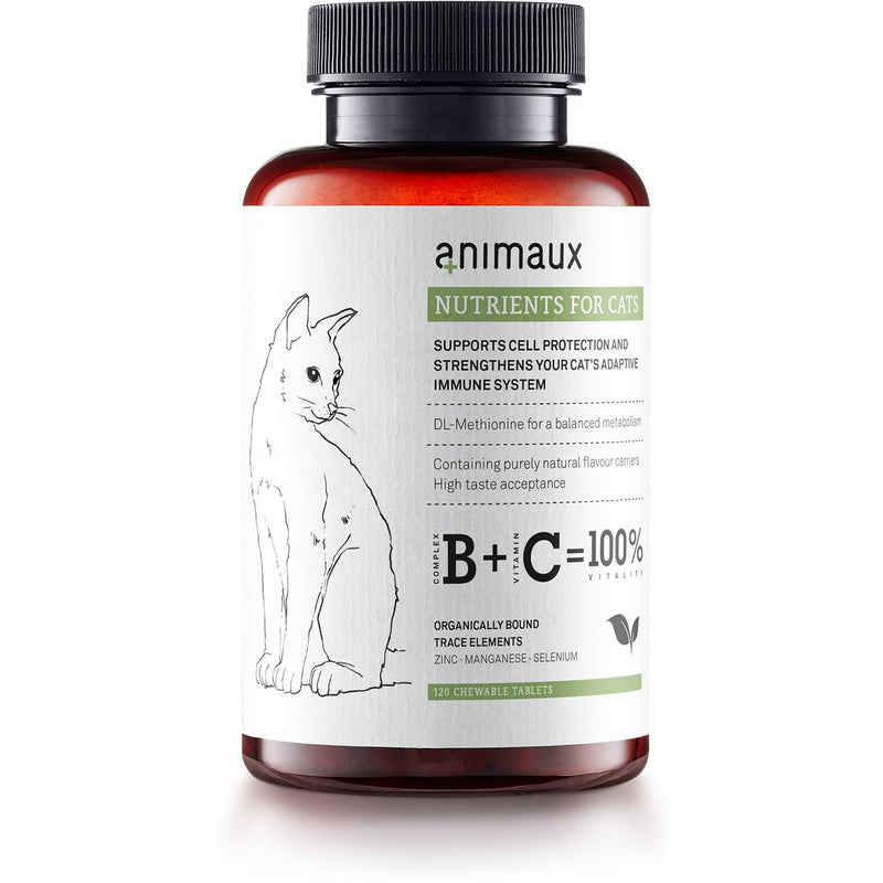 animaux – nutrients for Cats | All-Natural Cat Vitamins to Strengthen The Immune System | Supports Cell Protection in a Natural Way | Healthy Skin and Shiny Coat | 120 Chewable Tablets - BeesActive Australia