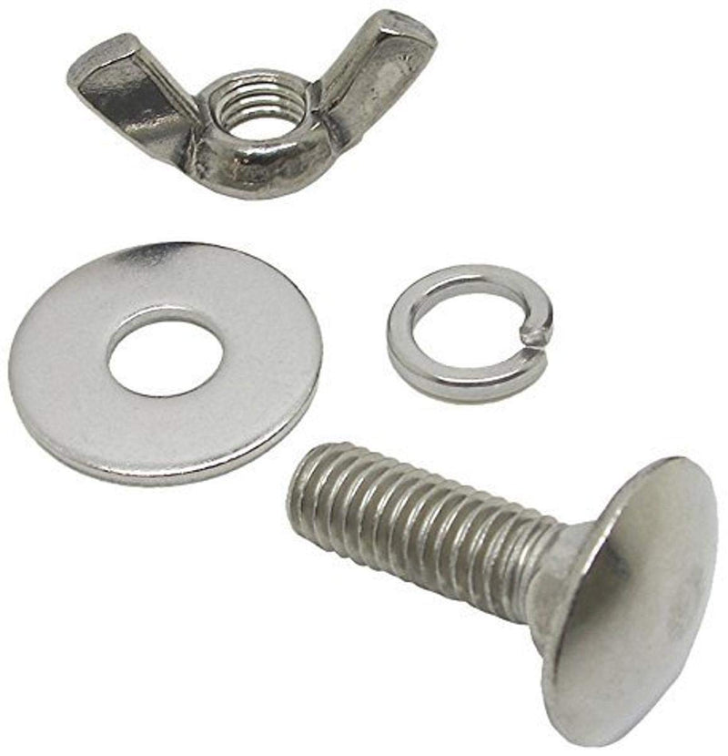 Scuba Choice Tech Diving Stainless Steel Butterfly Screw Bolts and Wing Nuts for Backplate (1-Pair) - BeesActive Australia