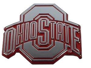 The Ohio State University Buckeyes Metal Auto Emblem with Red Trim - BeesActive Australia