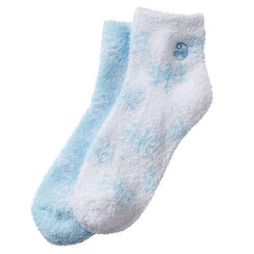 Earth Therapeutics Thera-Soft Aloe/Vitamin E Moisturizing Socks, Baby Blue/Snowflakes: 2 Pairs - BeesActive Australia