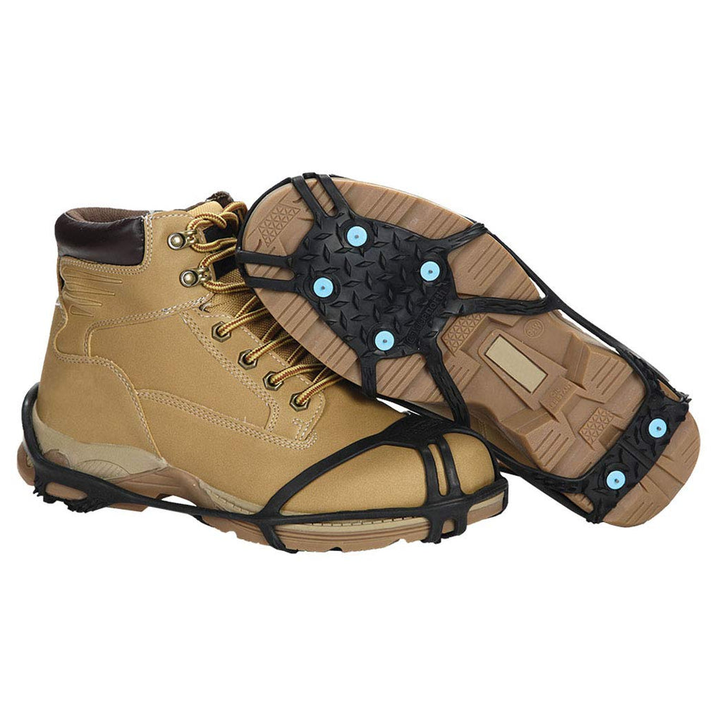 Due North Industrial Light Footwear Traction Aid with 6 Ice Diamond Military Grade Tungsten Carbide Spikes, Rubber, Black, Unisex, L/XL, V3550170-L/XL Large/X-Large - BeesActive Australia