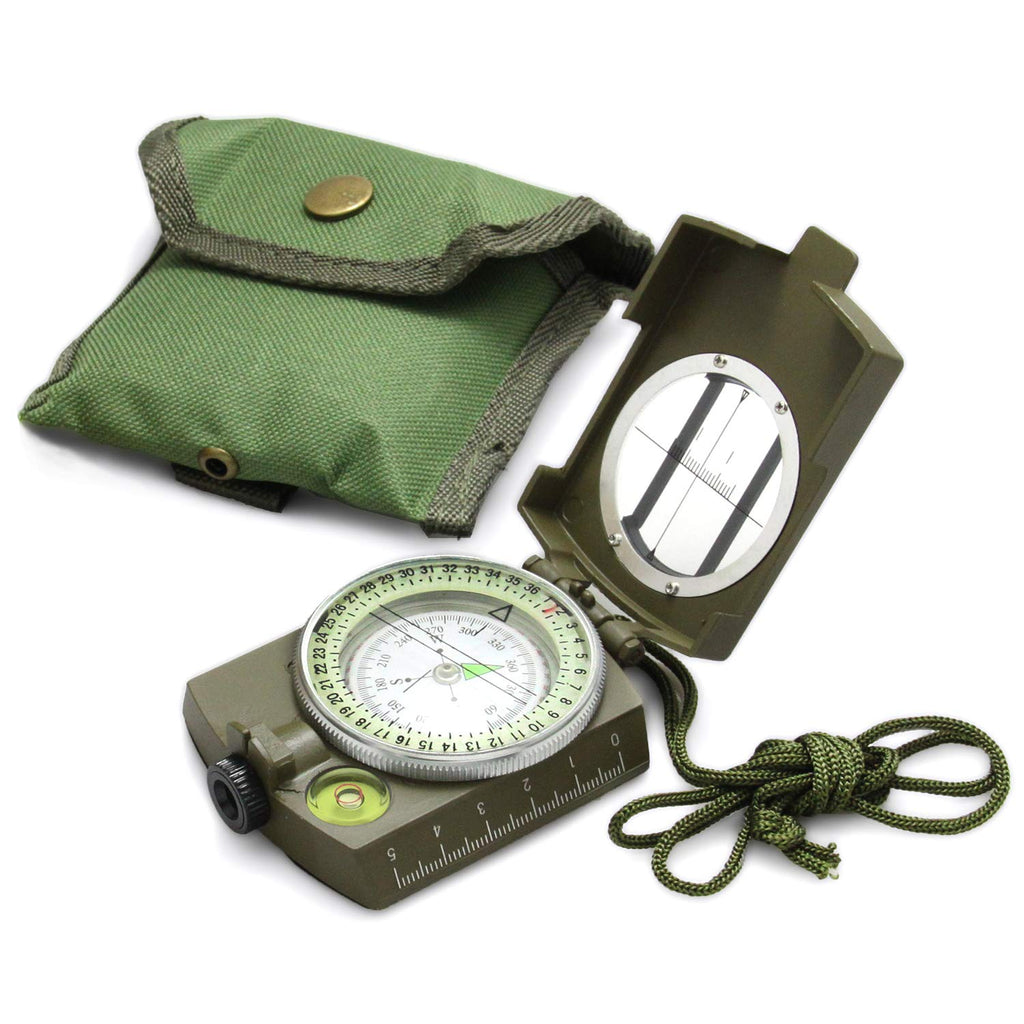 Eyeskey Tactical Survival Compass with Lanyard & Pouch | Waterproof & Impact Resistant | Lensatic Sighting Compass for Hiking EK1001 Camouflage Compass - BeesActive Australia