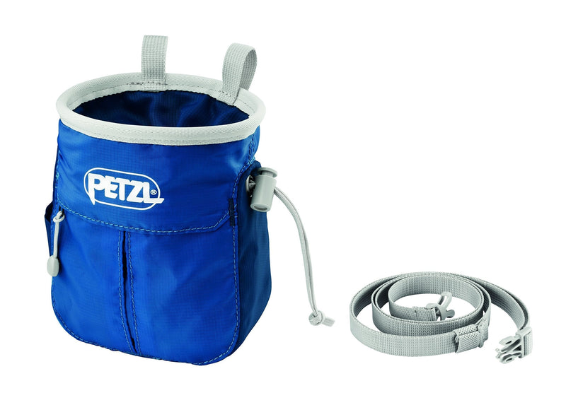 PETZL - SAKAPOCHE, Chalk Bag with Pockets for Climbers Blue - BeesActive Australia