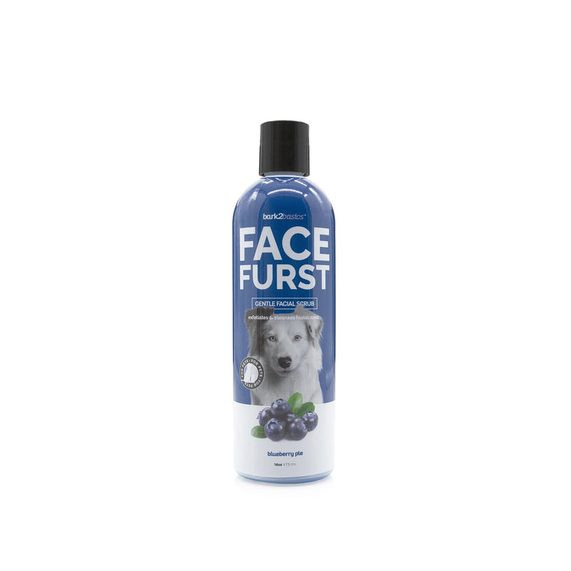 Bark2Basics Face Furst Scrub Dog Shampoo - 16 oz, Exfoliates and Gently Cleans Facial Area, Helps Remove Tear Stains, Blueberry Facial - BeesActive Australia