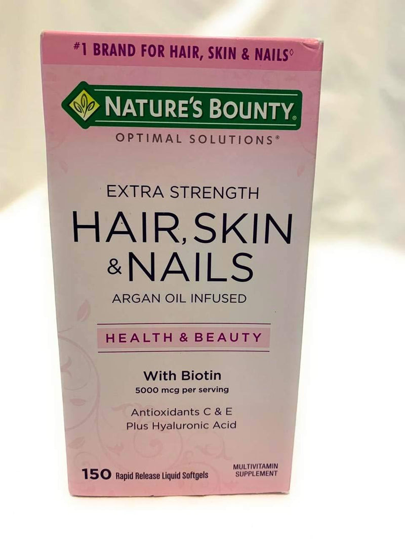 Nature's Bounty Optimal Solutions Extra Strength Hair, Skin and Nails Formula (150 count) (Pack of 4) - BeesActive Australia