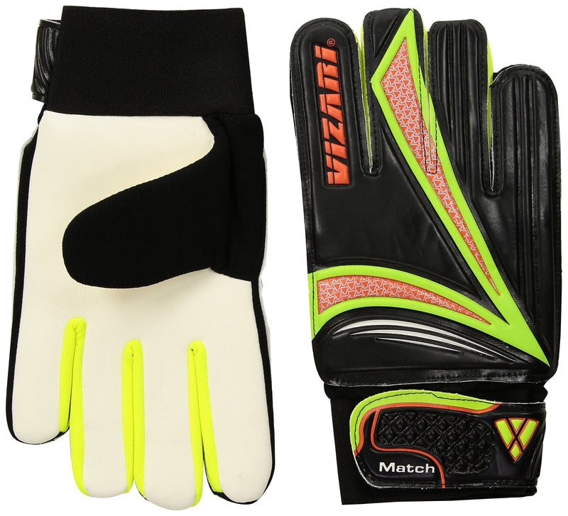 Vizari Junior Match Glove 5 Black/Orange/Green - BeesActive Australia