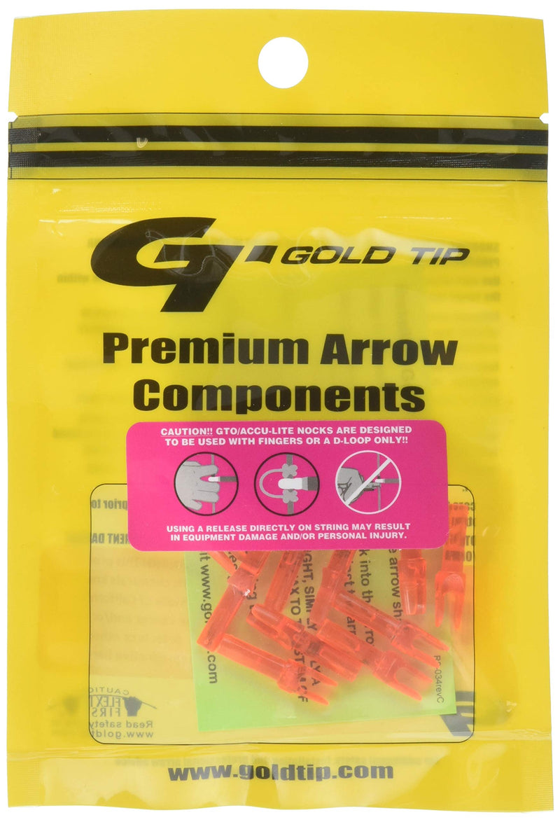 Gold Tip GTO Series F/G Nock (12-Pack) Neon Orange - BeesActive Australia
