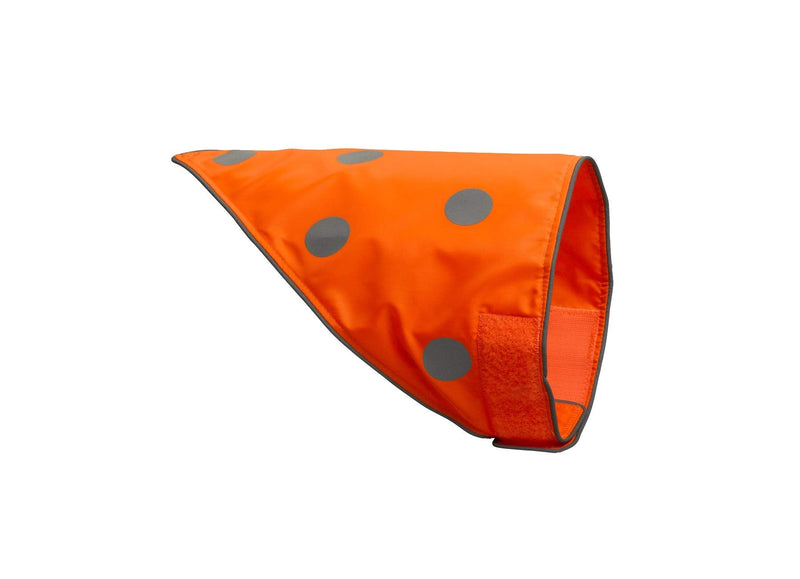 SPOT THE DOG! Reflective Bandana Bib Safety Apparel for All Dogs - Easy Fastening Closure, High Visibility Fluorescent Orange M-L 13"-24" - BeesActive Australia