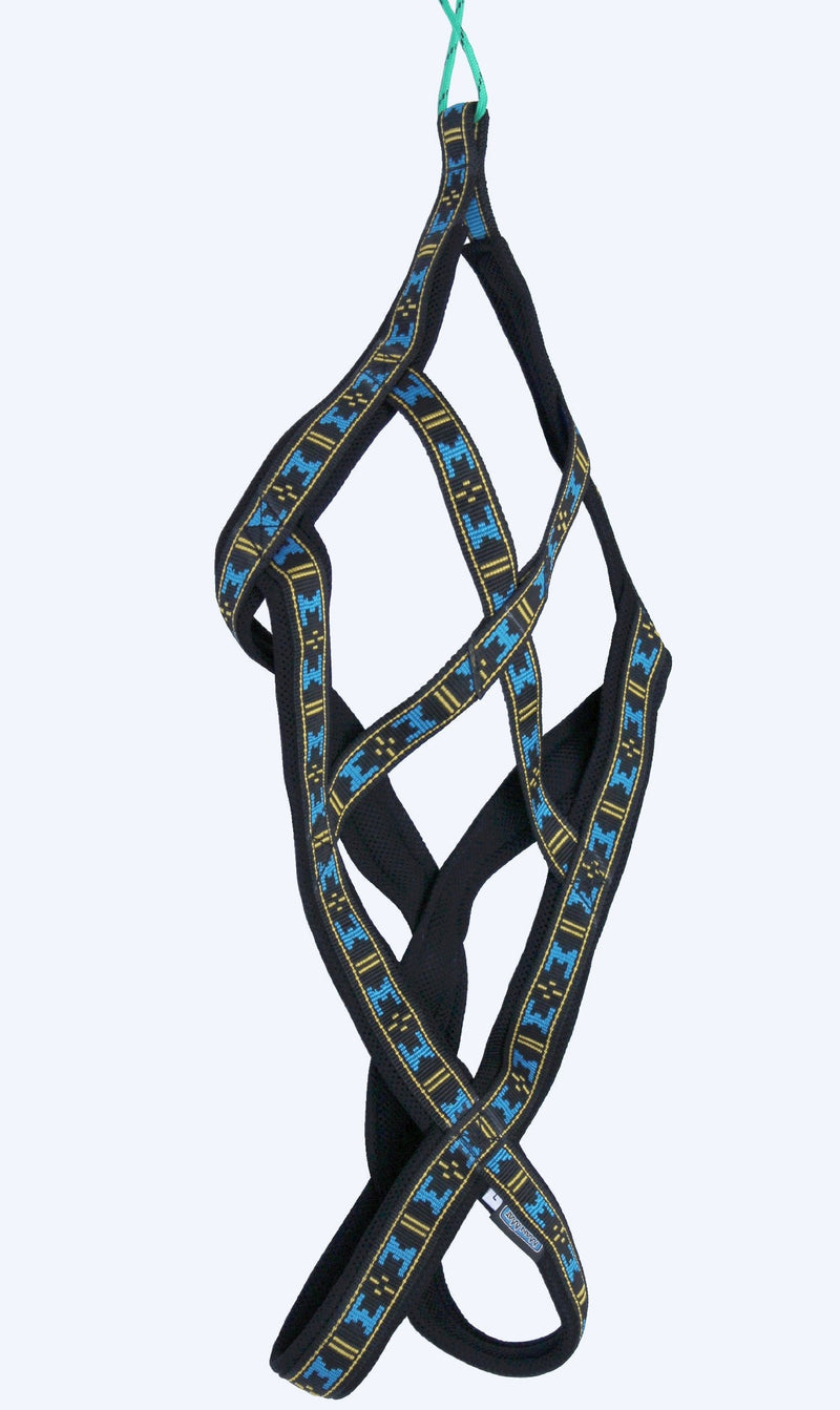 Weight Pulling Sledding Dog Harness X-Back Style Black/Blue XXLarge, 24.5" Neck Circumference - BeesActive Australia