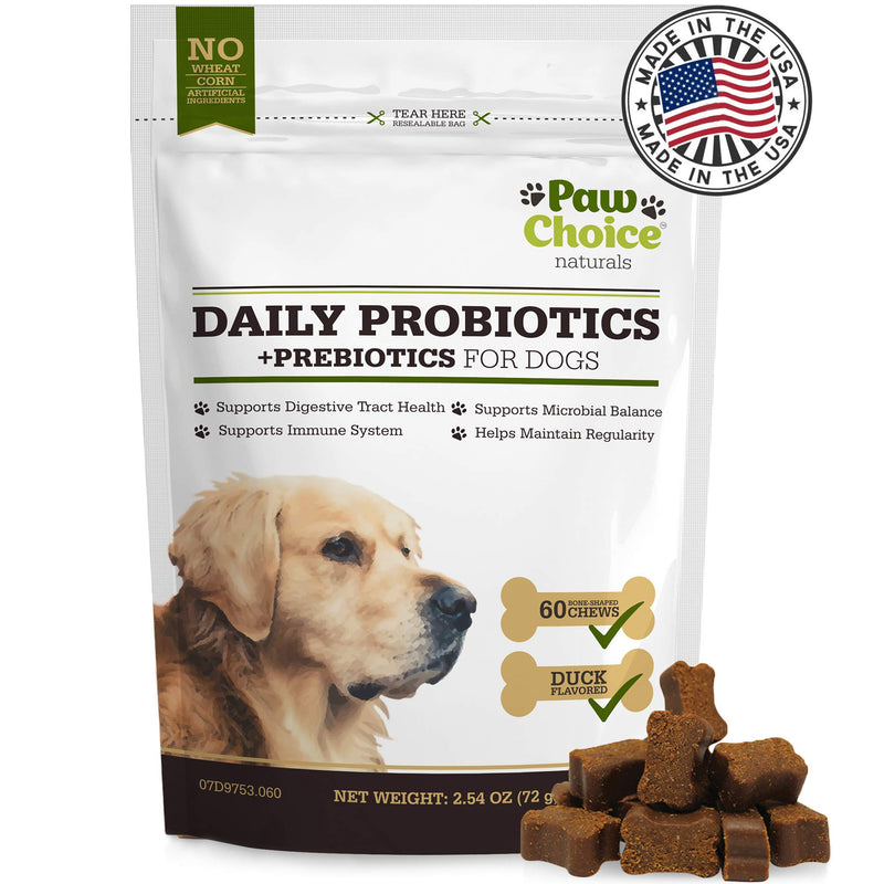 Probiotics for Dogs with Prebiotics - Daily Chews for Digestion, Regularity, Diarrhea Relief, Plus Supports Immune System and Health - Natural Supplement and Treat Made in USA - BeesActive Australia