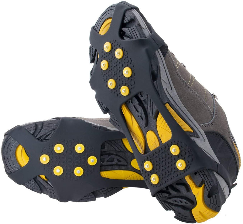 OuterStar Ice & Snow Grips Over Shoe/Boot Traction Cleat Rubber Spikes Anti Slip 10-Stud Crampons Slip-on Stretch Footwear S/M/L/X-L(Extra 10 Studs) Original version - BeesActive Australia