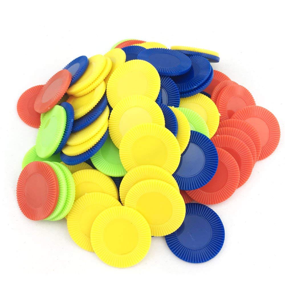 Smartdealspro 4 Color 6/7 Inch Plastic Counting Counters Games Tokens Bingo Chips 100 - BeesActive Australia