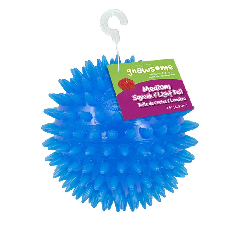 3.5” Spiky Squeak & Light Ball Dog Toy - Small, Cleans Teeth and Promotes Dental and Gum Health for Your Pet Multicolor - BeesActive Australia