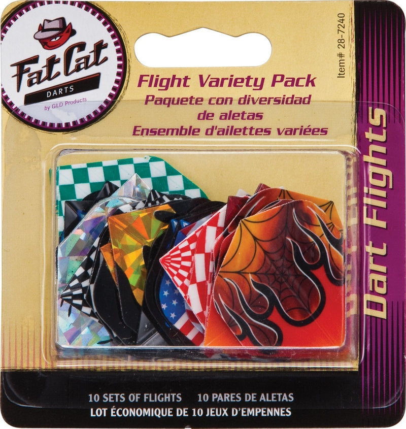 Fat Cat Assorted Poly Pro Dart Flights: 10 Sets of Standard Flights, 30 Pieces - BeesActive Australia