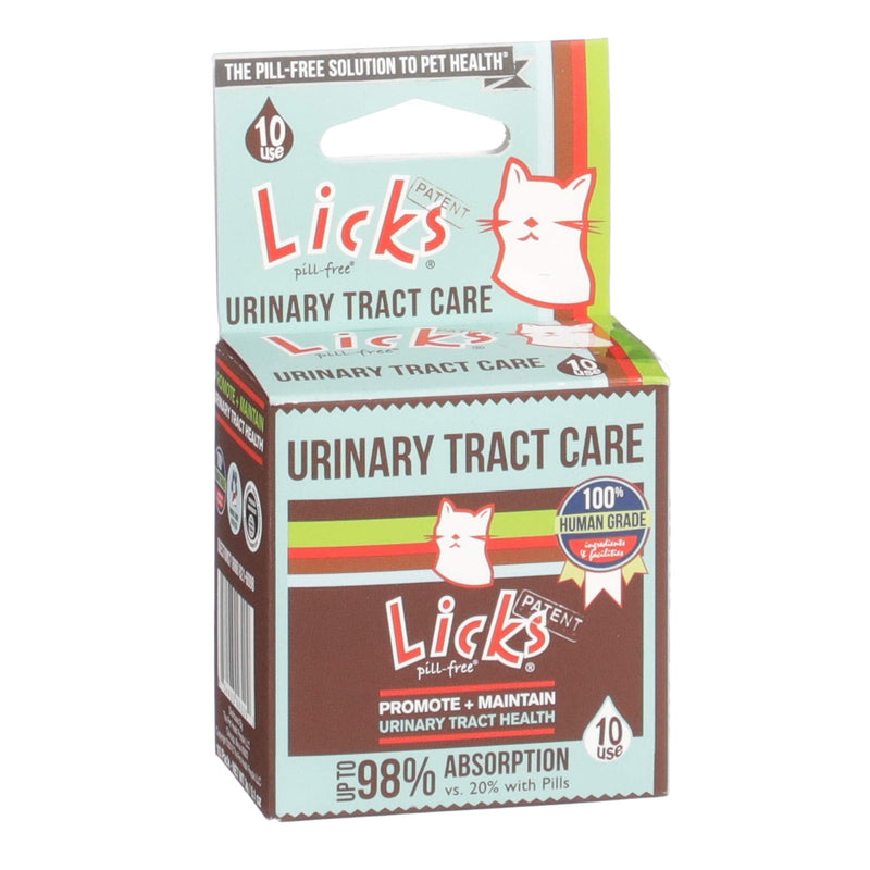 Licks Pill-Free Cat Urinary Tract Care - Cat UTI Care and Prevention Gel Packets - Urinary Tract Infection Supplement for Cats - Omega 3 Fish Oil and L-Lysine Supplement - Gel Packets - 10 Use - BeesActive Australia