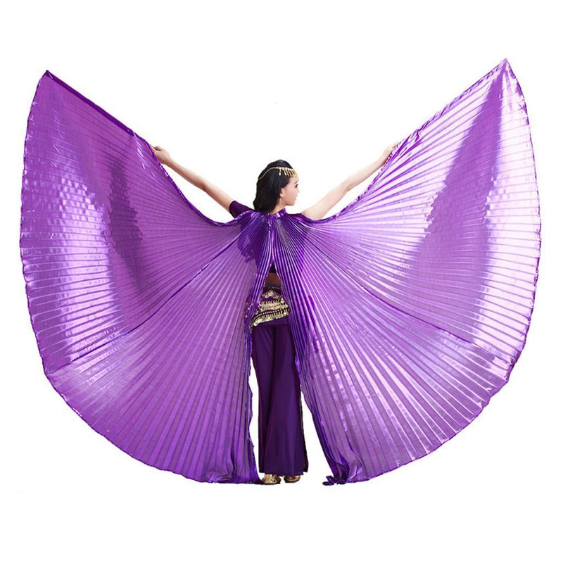 [AUSTRALIA] - Pilot-Trade Women's Egyptian Egypt Belly Dance Costume Bifurcate Isis Wings Purple 