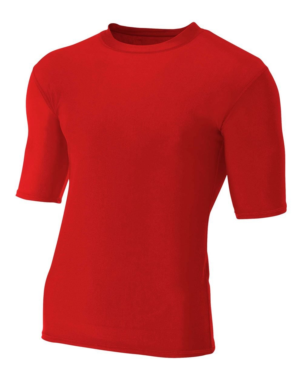 A4 Men's Compression Crew 1/2 Sleeve Small Scarlet - BeesActive Australia