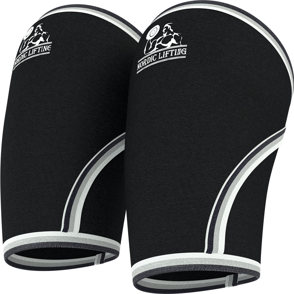 Nordic Lifting Elbow Sleeves (1 Pair) Support & Compression for Weightlifting, Powerlifting,Cross Training & Tennis -5mm Neoprene Sleeve for The Best Performance -Both Women & Men 1 Year Warranty Black Small - BeesActive Australia